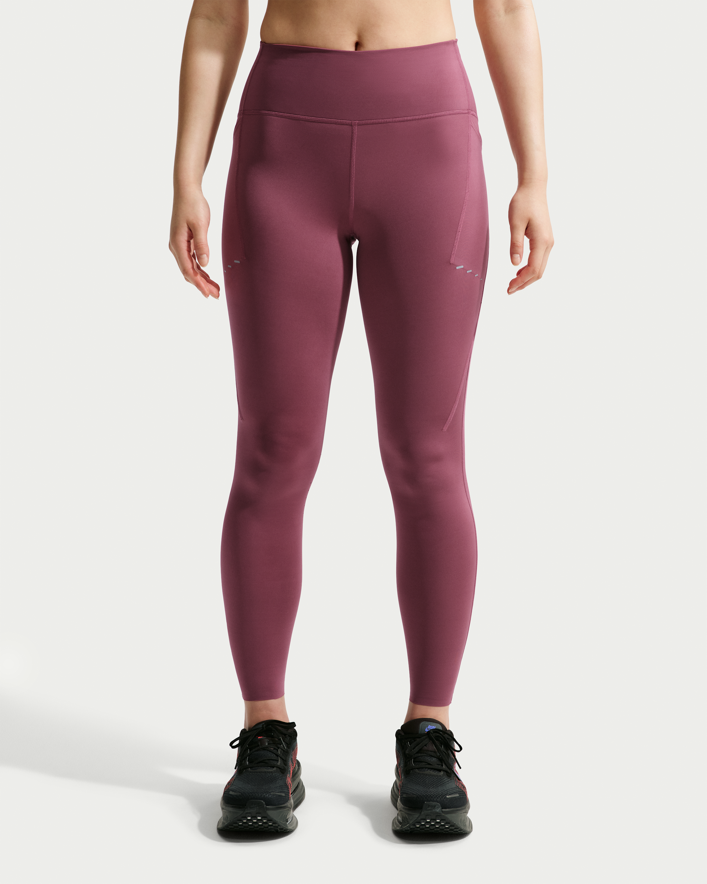 Nike Swift Women's High-Waisted 7/8 Running Leggings with Pockets - Pink Smoke - View 2