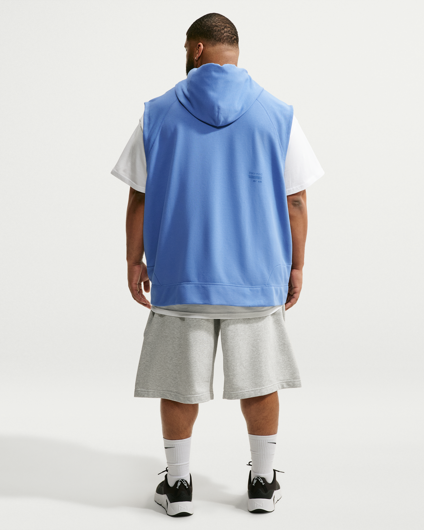 Nike N.A.C. Men's Dri-FIT Fleece Sleeveless Training Hoodie - Indigo Storm/Indigo Storm - View 11
