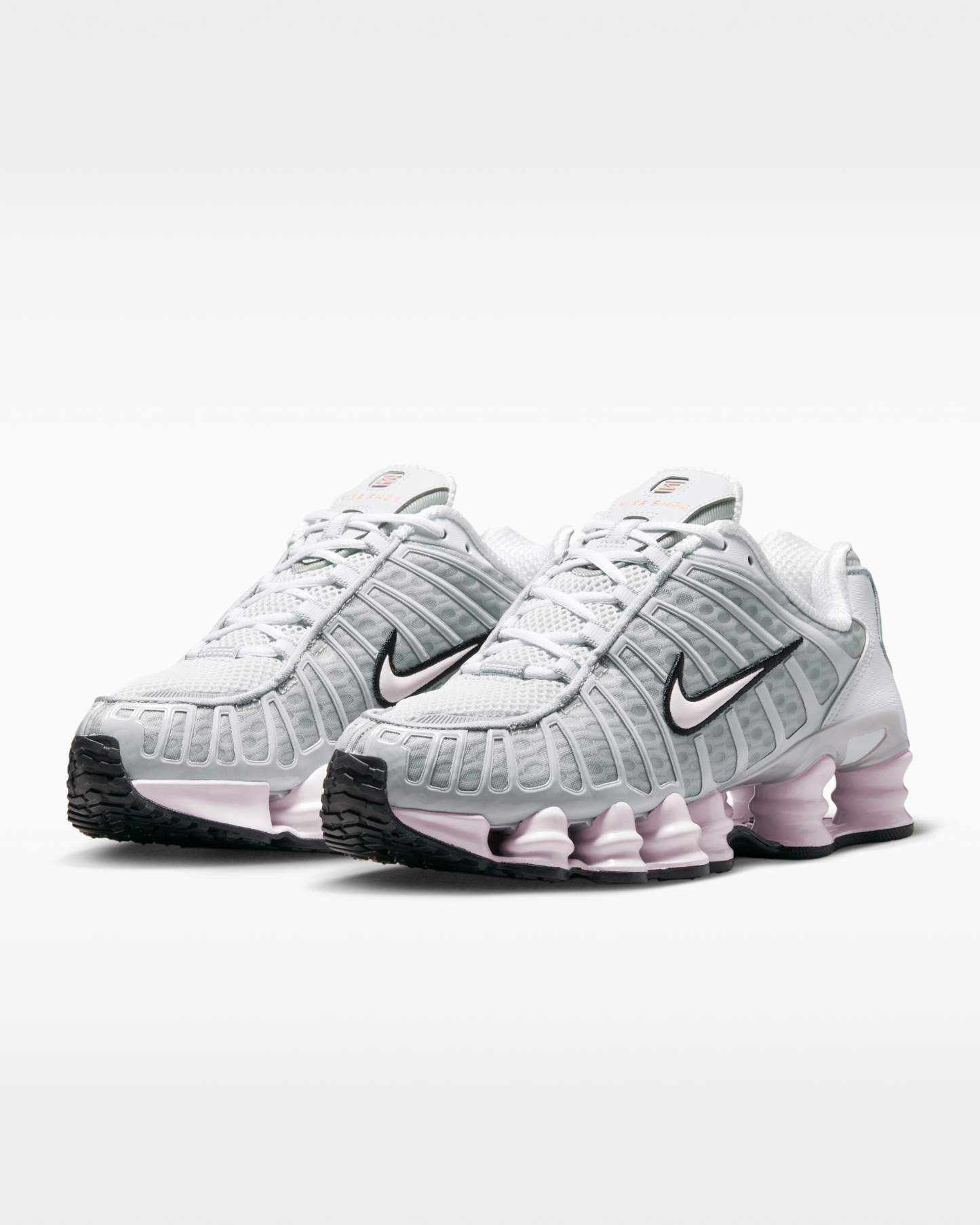 Nike Shox TL Women's Shoes - Neutral Grey/Metallic Silver/Black/Pearl Pink - View 5