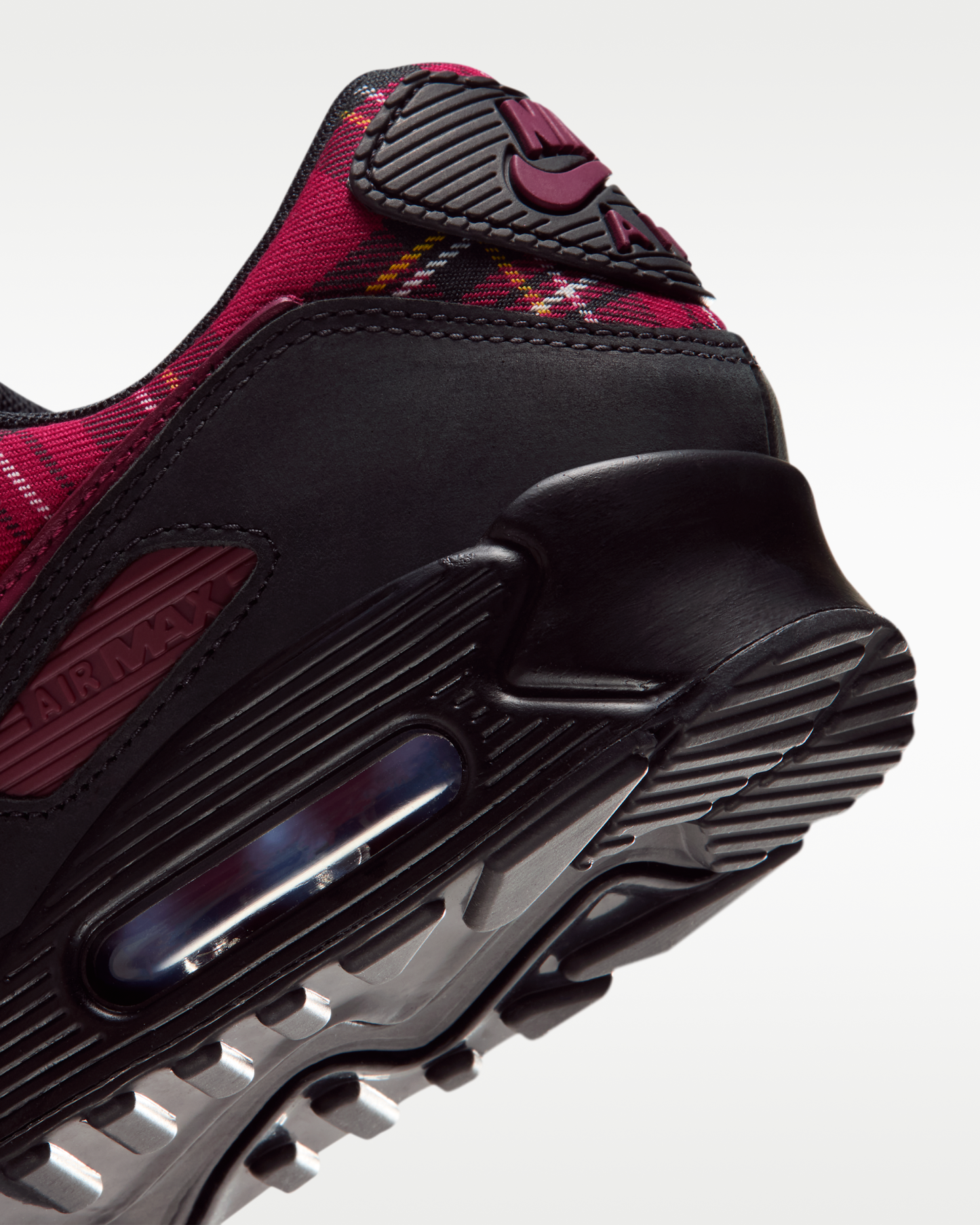 Nike Air Max 90 'Check' Women's Shoes - Black/Tough Red/Yellow Ochre/Team Red - View 8
