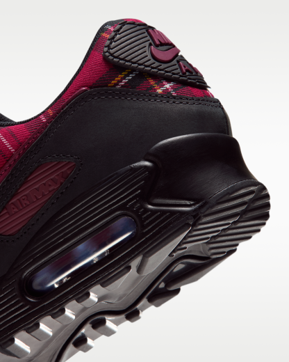 Nike Air Max 90 'Check' Women's Shoes - Black/Tough Red/Yellow Ochre/Team Red - View 8