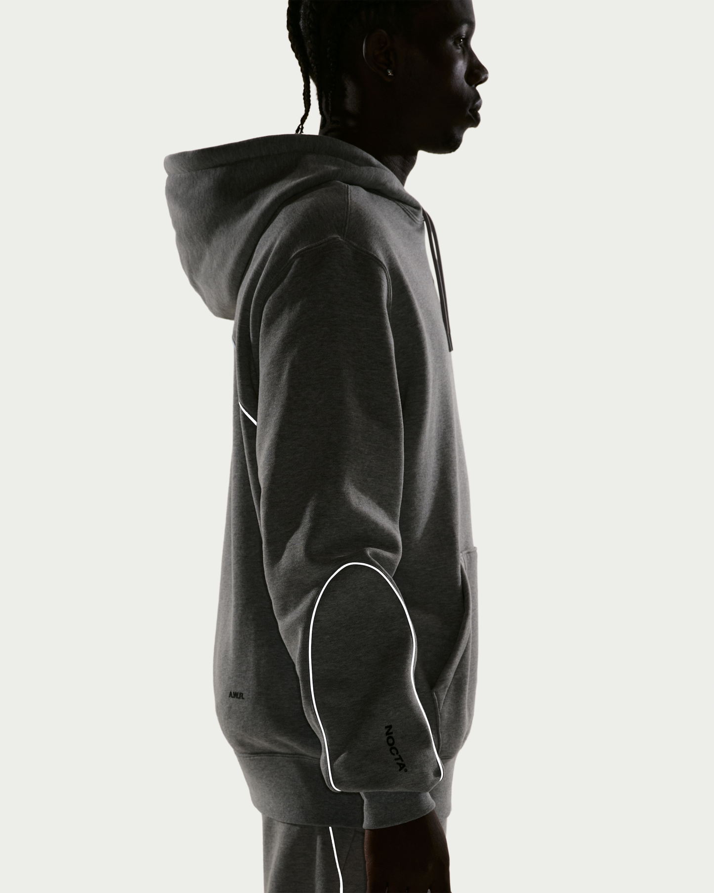 NOCTA Fleece CS Hoodie 2 - Dark Grey Heather/Matte Silver/Black - View 12