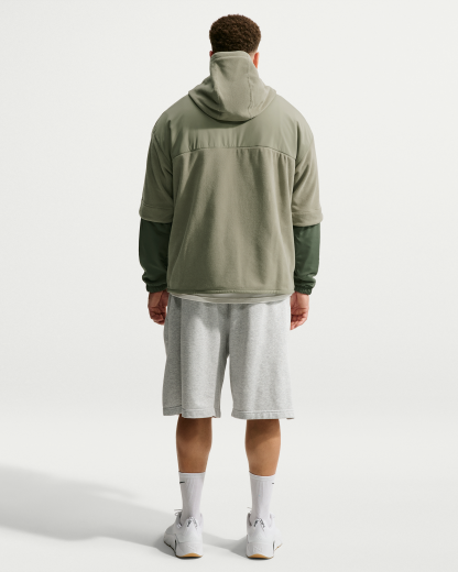 Nike Men's Therma-FIT Full-Zip Fleece Hoodie - Light Army/Camo Green/Light Army - View 10