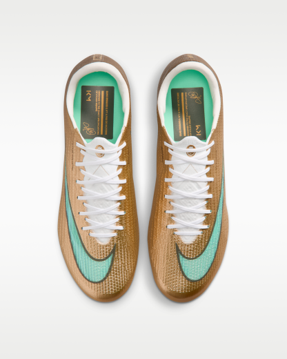 Nike Mercurial Superfly 11 Elite 'Kylian Mbappé' Artificial-Grass Low-Top Football Boots - Metallic Gold/Green Glow - View 4