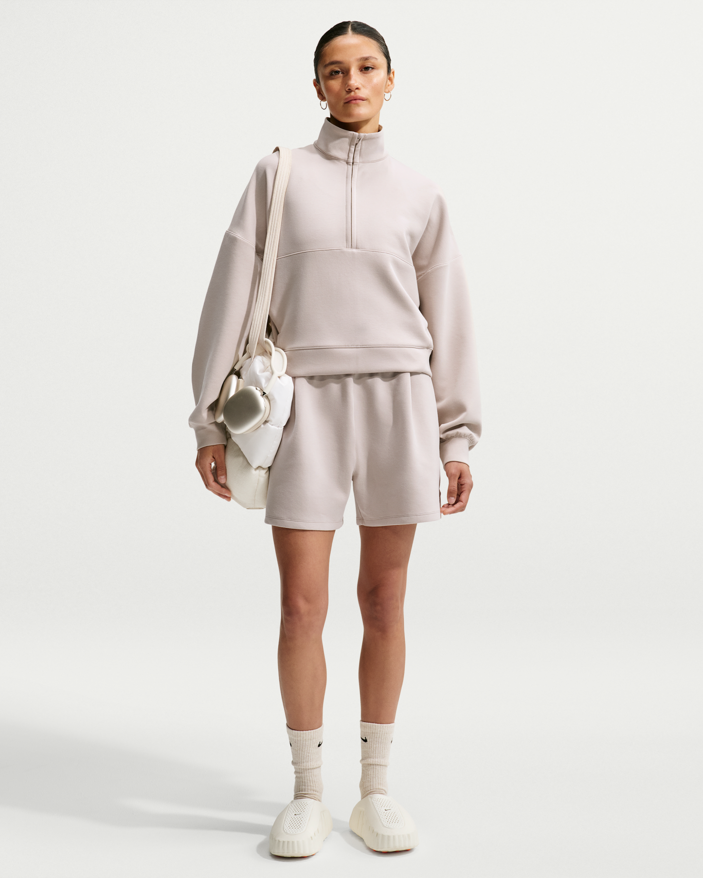 Nike 24.7 ImpossiblySoft Women's Dri-FIT Oversized 1/2-Zip Top - Cream II/Cream II/College Grey - View 4