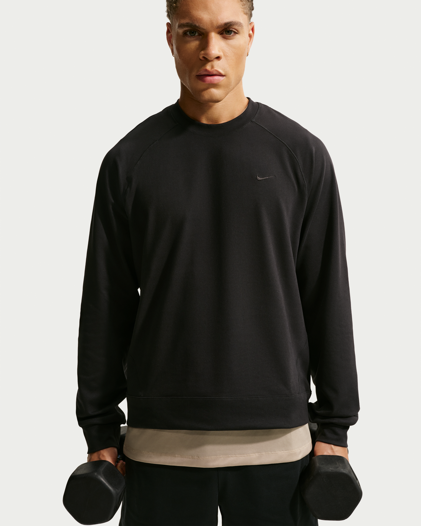 Nike Primary NanoKnit Men's Dri-FIT UV Protection Long-Sleeve Performance Top - Black/Black - View 3