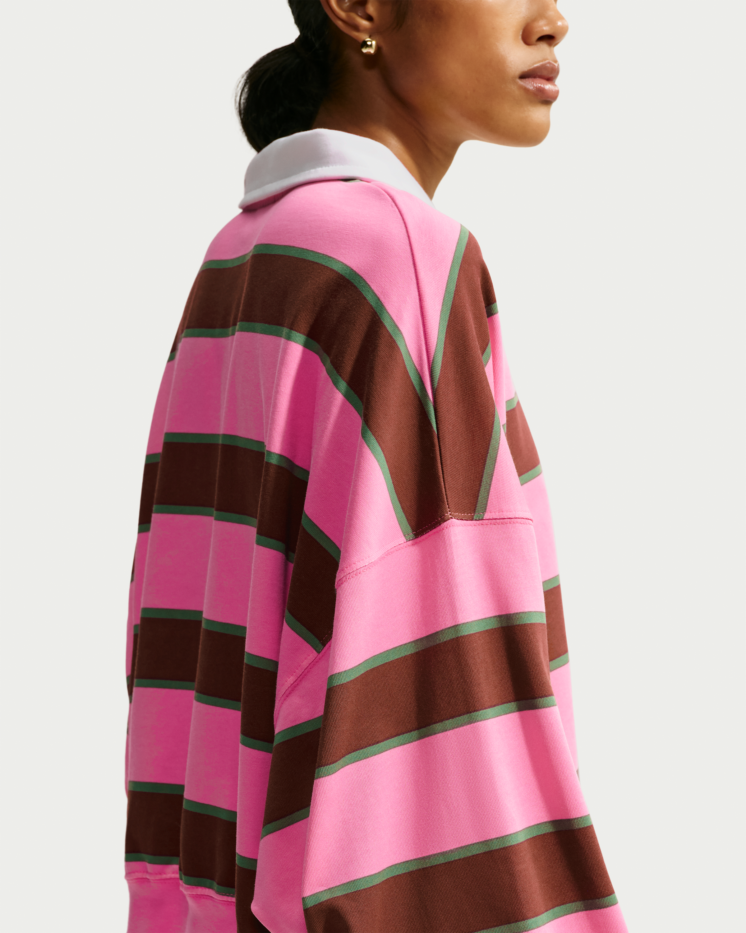Nike Sportswear  Women's 1/4-Zip Sweatshirt - Pinksicle/Pine Green/Cacao Wow - View 2