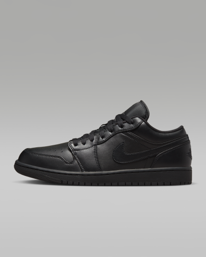 Air Jordan 1 Low Men's Shoes - Black/Black/Black - View 1