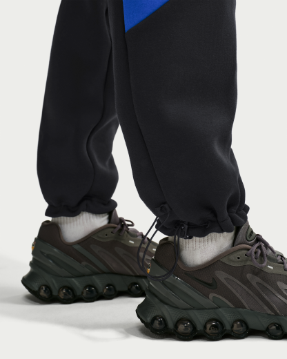 Nike Tech Men's Colour-Block Open-Hem Fleece Trousers - Black/Old Royal/Black - View 6
