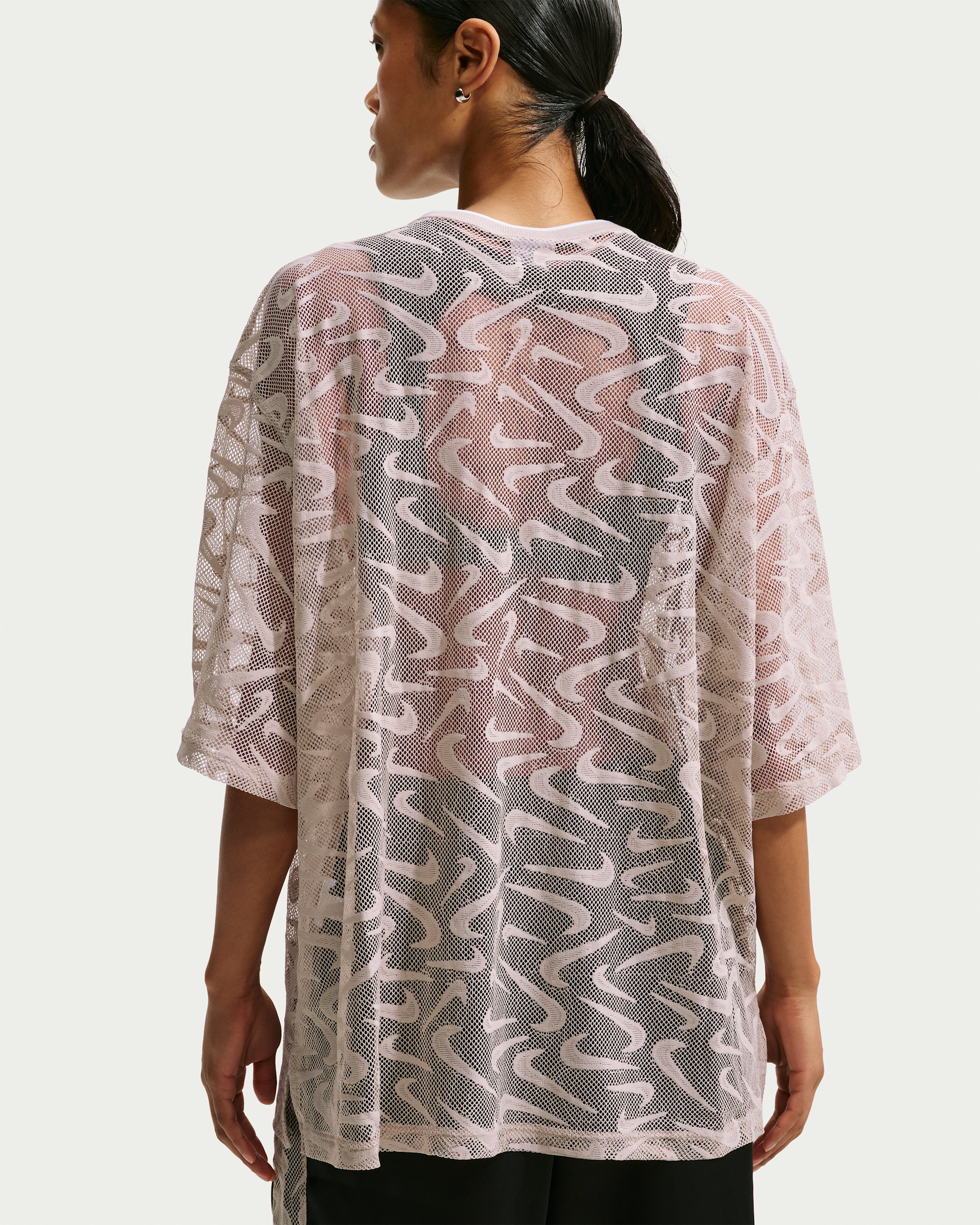 Nike Sportswear Chill Lace Women's Oversized Jersey - Cream II/Light Bone/White - View 2