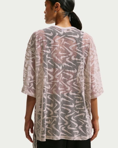 Nike Sportswear Chill Lace Women's Oversized Jersey - Cream II/Light Bone/White - View 2