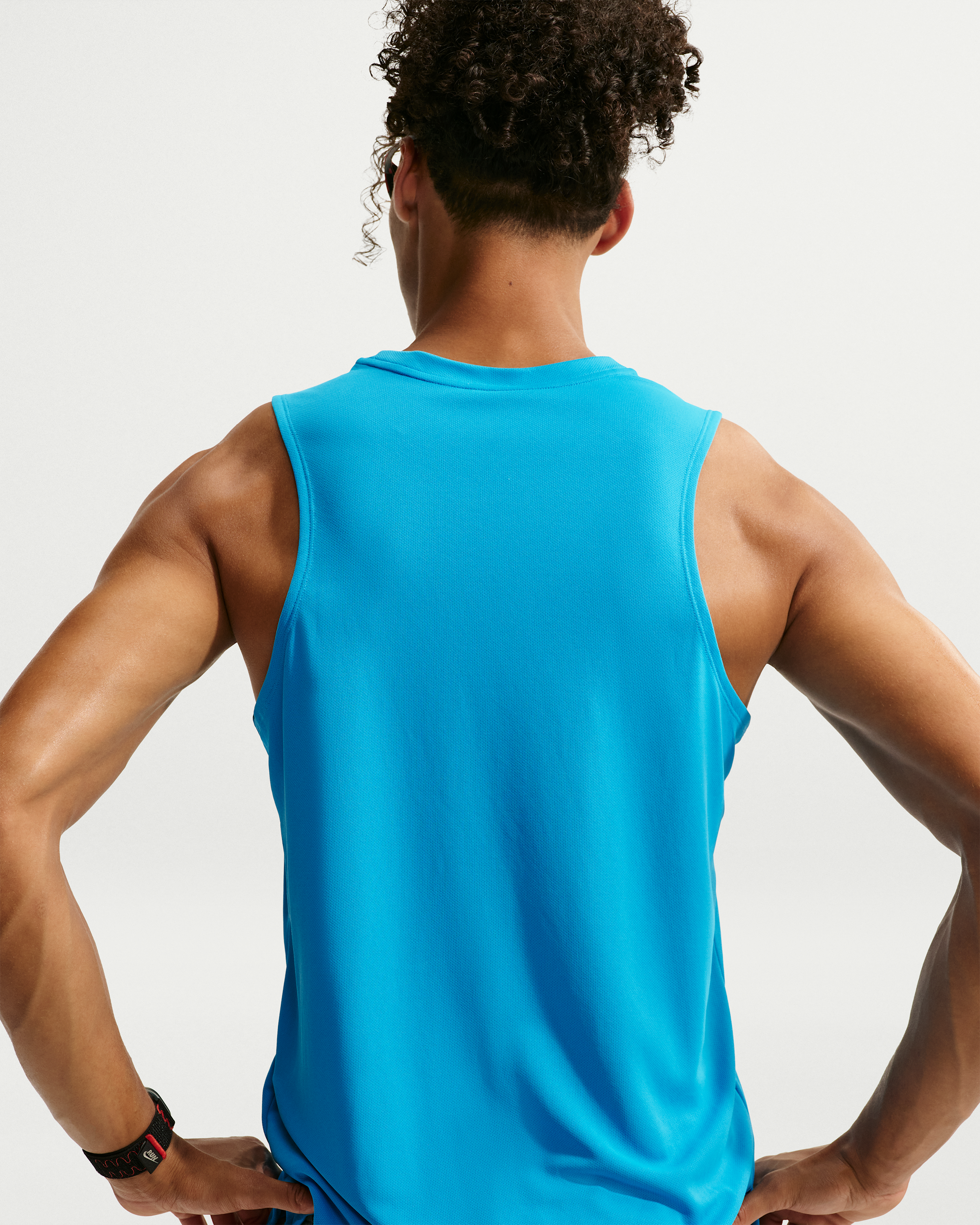 Nike Miler Men's Dri-FIT Running Tank Top - Light Current Blue - View 2
