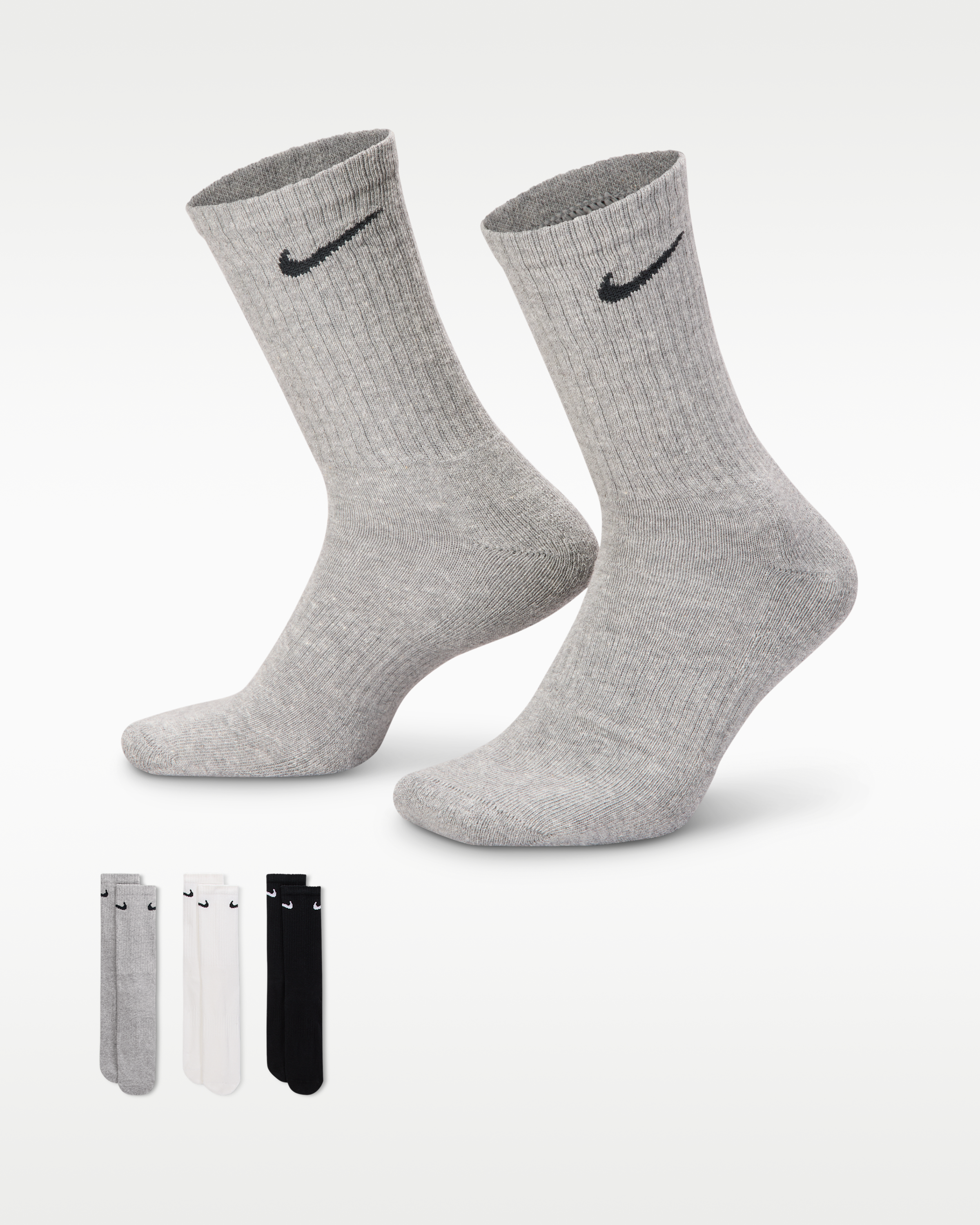 Nike Everyday Cushioned Training Crew Socks (6 Pairs) - Multi-Colour - View 1