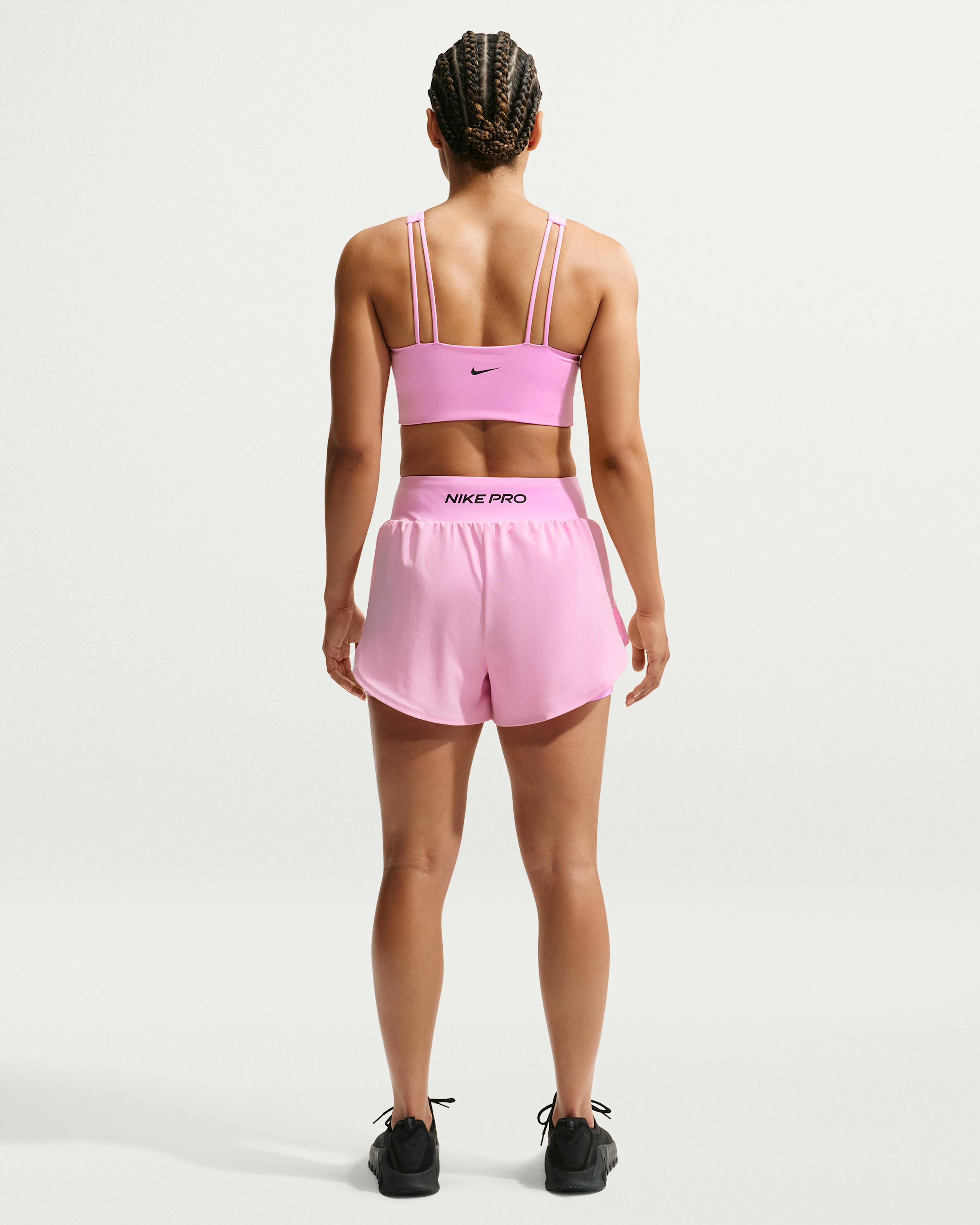 Nike Pro Sculpt Women's Dri-FIT High-Waisted 2-in-1 7.5cm (approx.) Shorts - Pink Rise/Black - View 5