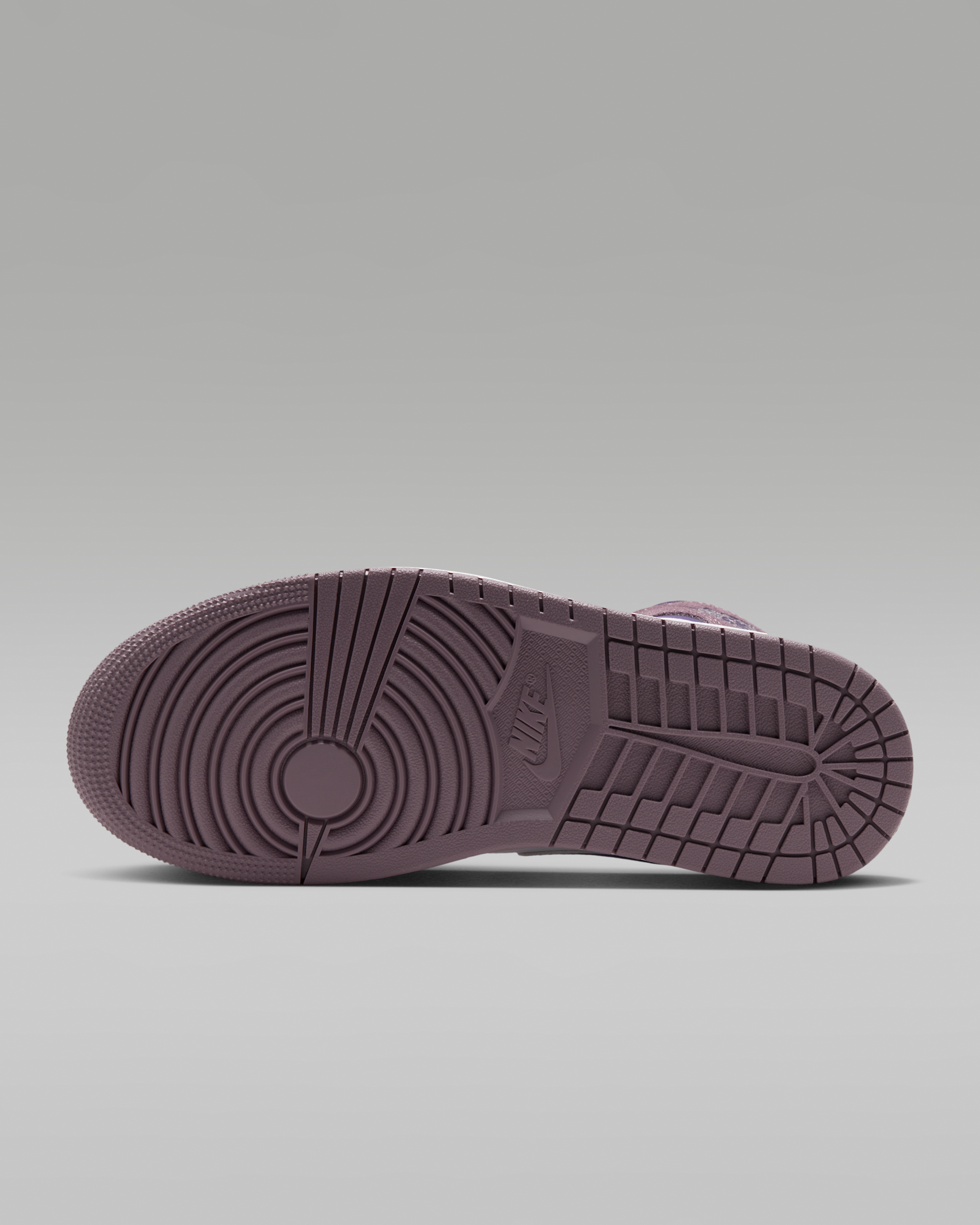 Air Jordan 1 Mid Women's Shoes - Purple Smoke/White/Canyon Purple - View 2