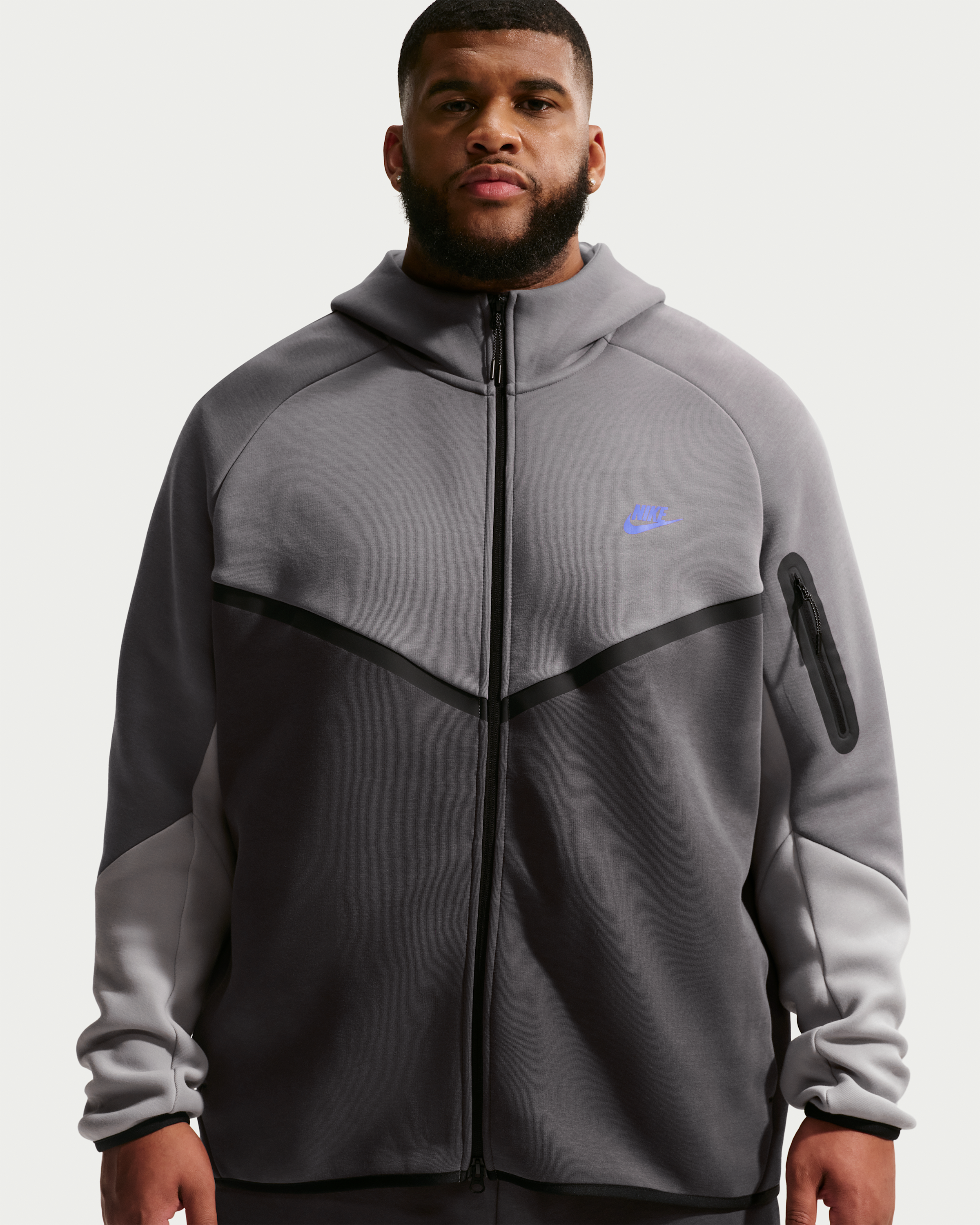 Nike Tech Men's Fleece Windrunner Full-Zip Jacket - Pencil Point/Medium Ash/College Grey/Sapphire - View 7