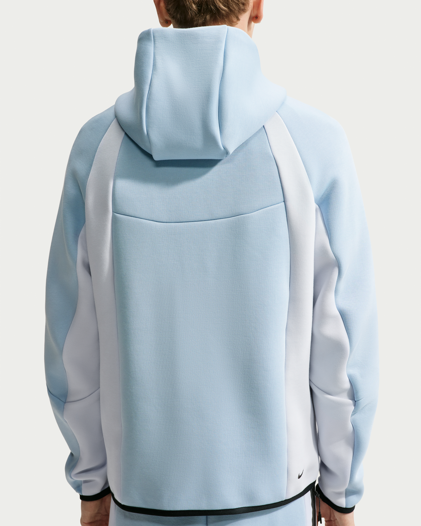 Nike Tech Men's Colour-Block Full-Zip Fleece Windrunner Jacket - Light Armoury Blue/Football Grey/Black - View 2