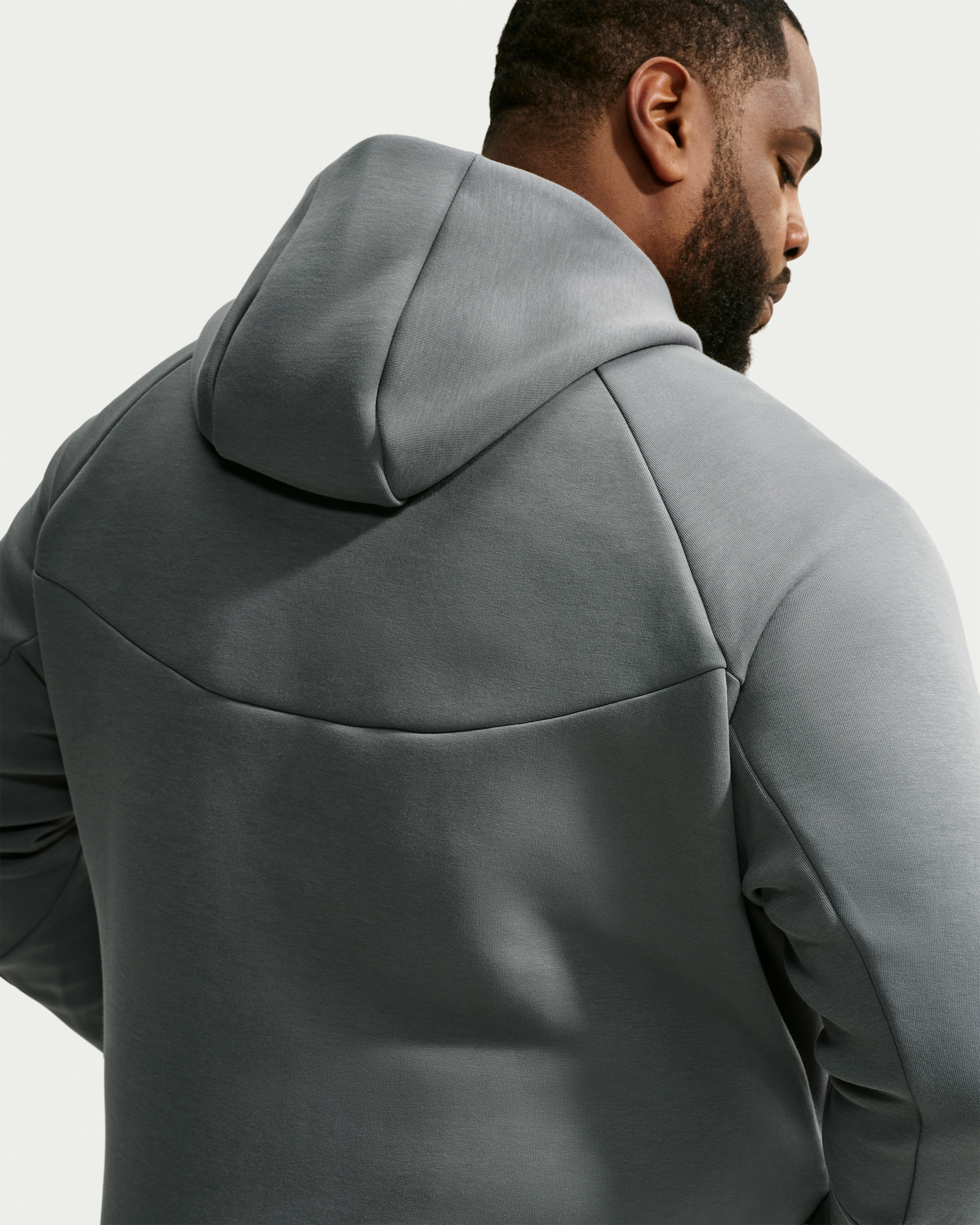 Nike Tech Men's Fleece Windrunner Full-Zip Jacket - Smoke Grey/Football Blue - View 7