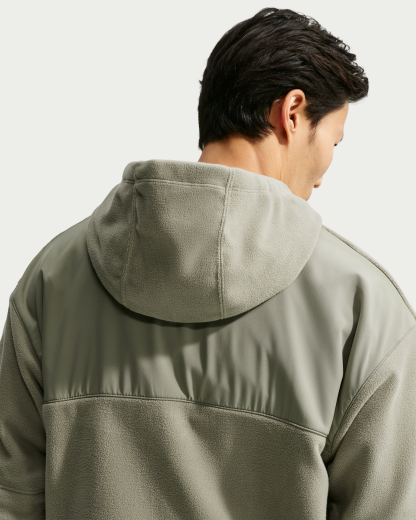 Nike Men's Therma-FIT Full-Zip Fleece Hoodie - Light Army/Camo Green/Light Army - View 2