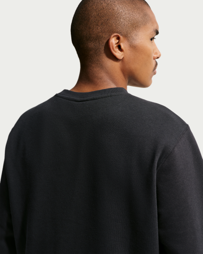 Nike Club Men's Fleece Crew - Black/White - View 2