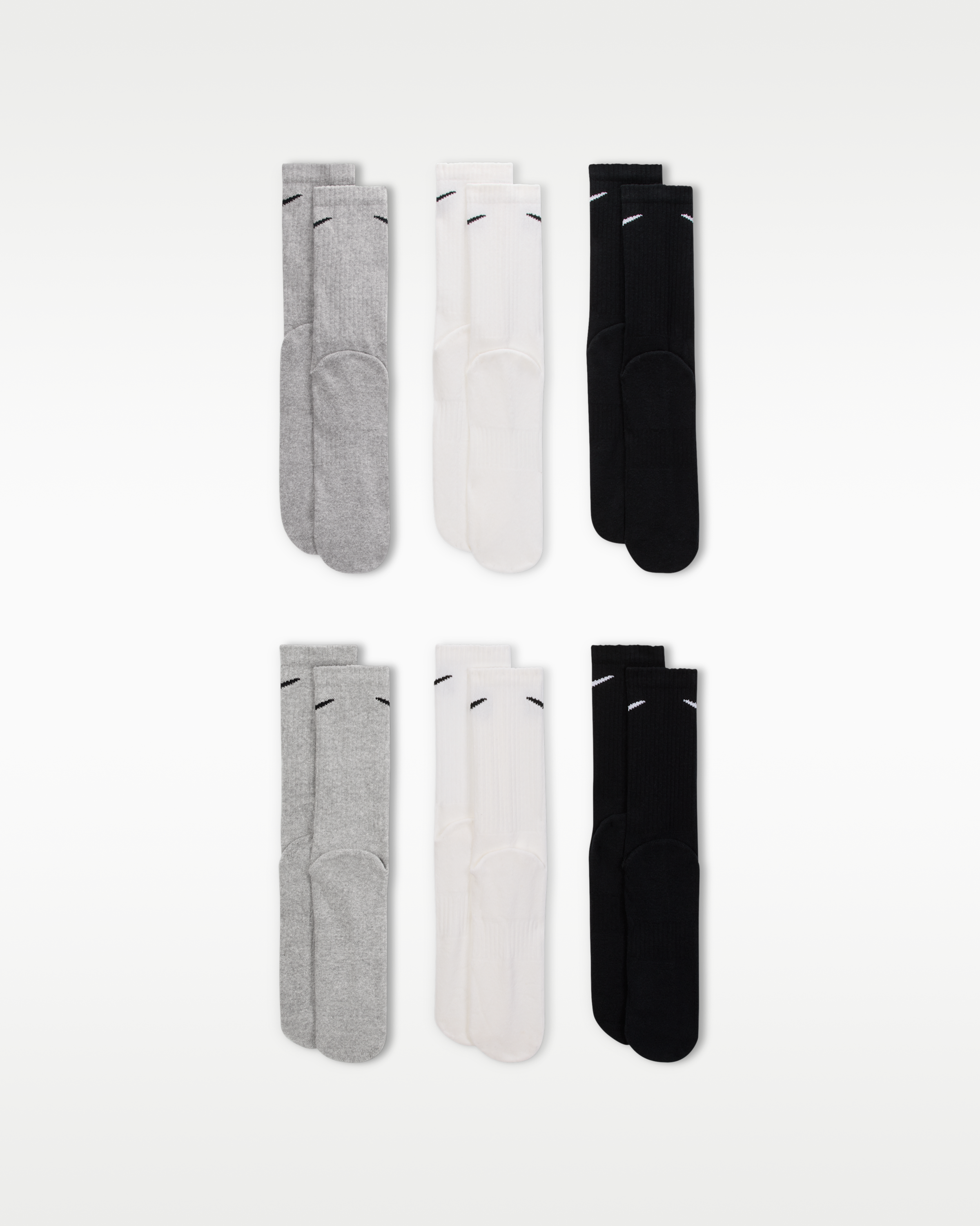 Nike Everyday Cushioned Training Crew Socks (6 Pairs) - Multi-Colour - View 3