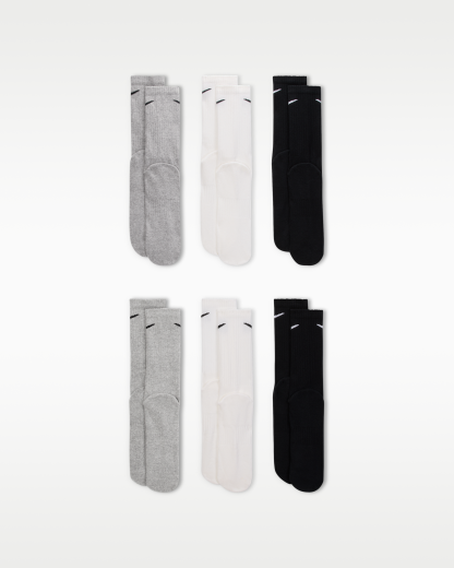 Nike Everyday Cushioned Training Crew Socks (6 Pairs) - Multi-Colour - View 3