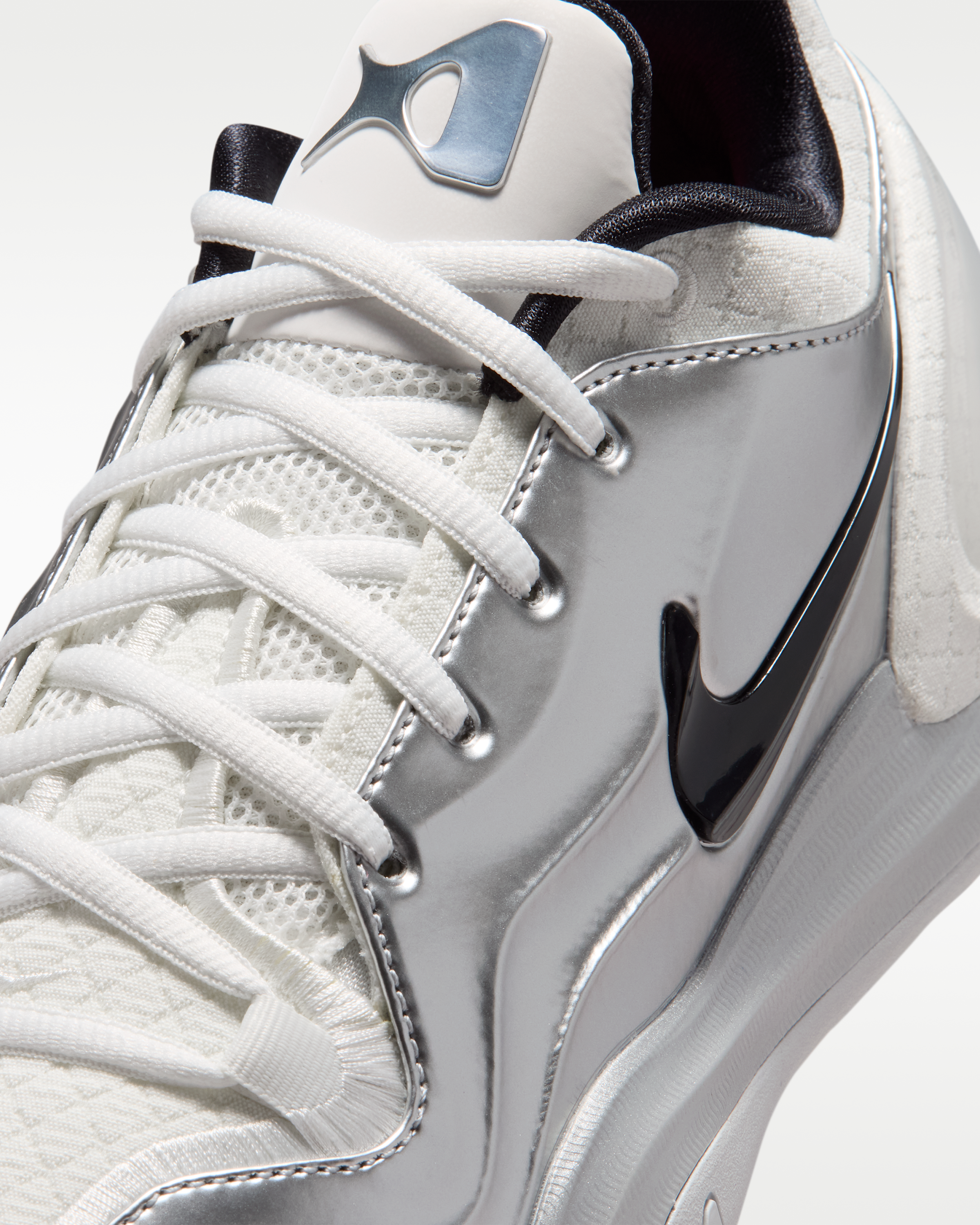 A'Two 'Mirrored' A'ja Wilson Basketball Shoes - Summit White/Metallic Silver/Black - View 7