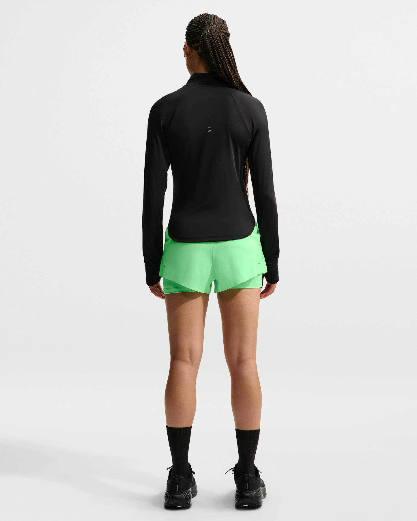 Nike Swift Women's Dri-FIT Mid-Rise 2-in-1 Running Shorts - Illusion Green/Cucumber Calm - View 5