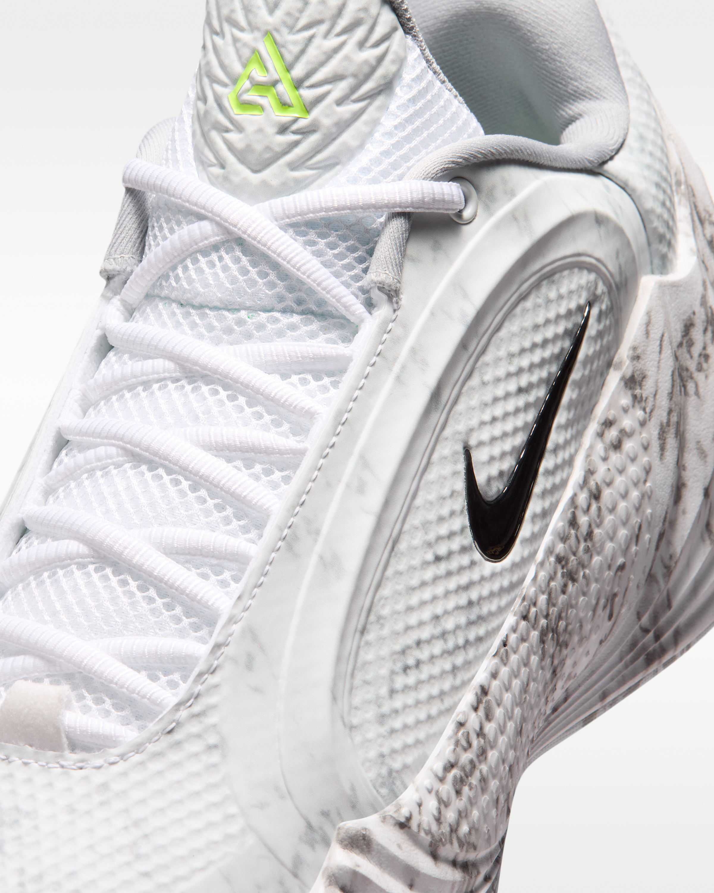 Giannis Freak 8 Basketball Shoes - White/Light Smoke Grey/Black/Metallic Silver - View 7