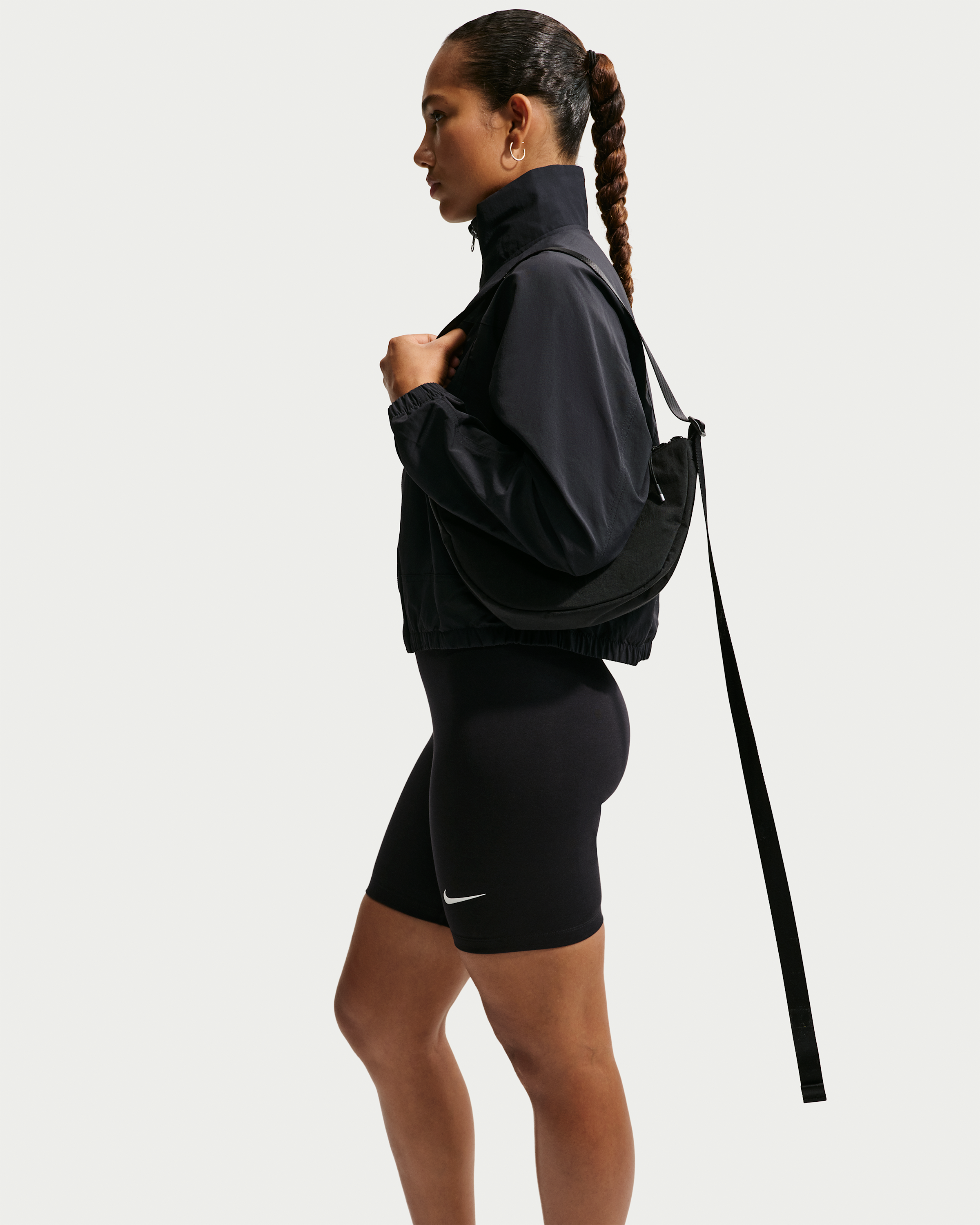 Nike Sportswear Classic Women's High-Waisted 20.5cm (approx.) Biker Shorts - Black/Sail - View 4