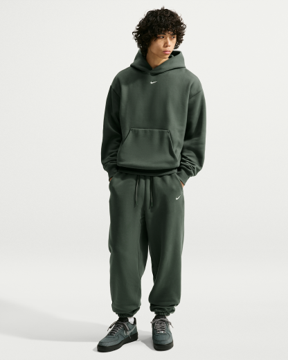 Nike Solo Fleece Men's Cuffed Trousers - Camo Green/Sail - View 1