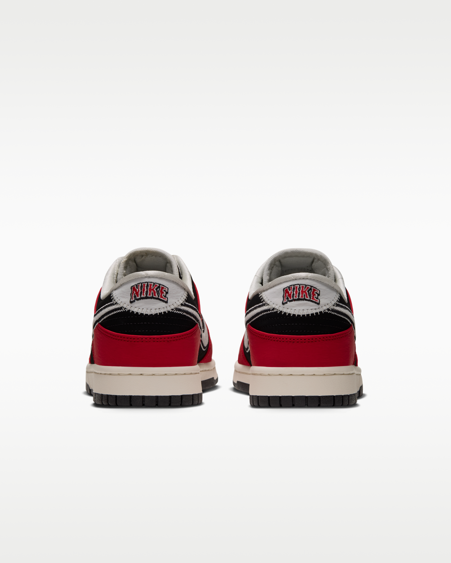 Nike Dunk Low Retro Men's Shoes - Black/University Red/Sail - View 6