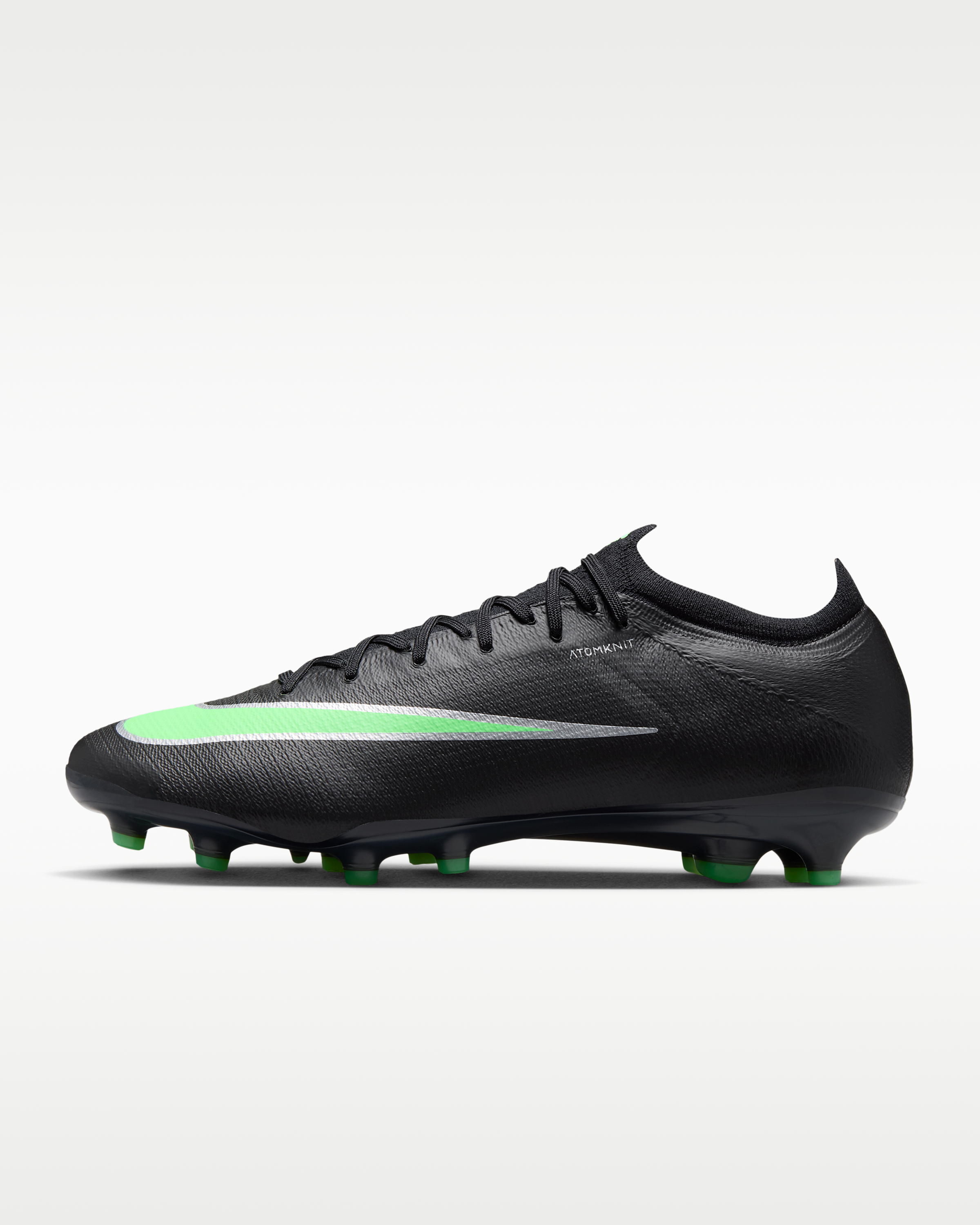 Nike Mercurial Vapor 17 Elite Artificial-Grass Low-Top Football Boots - Black/Black/Illusion Green - View 1