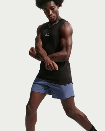 Nike Pro Men's Dri-FIT Training Tank - Black/White - View 3