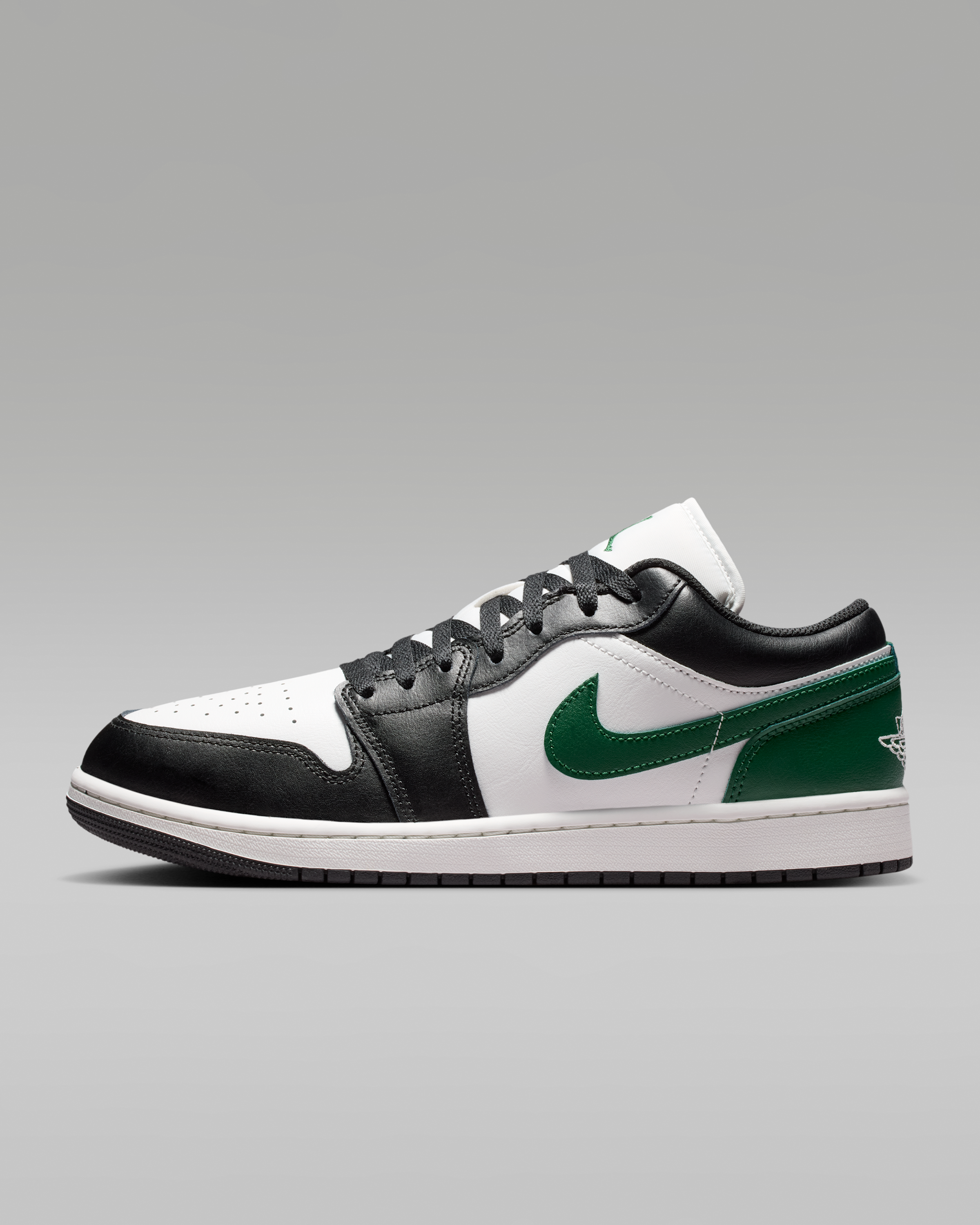 Air Jordan 1 Low Men's Shoes - Black/Gorge Green/Summit White - View 1