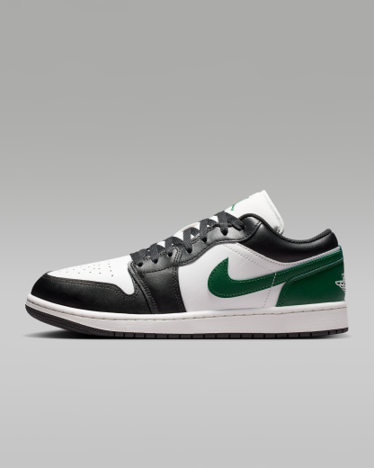 Air Jordan 1 Low Men's Shoes - Black/Gorge Green/Summit White - View 1