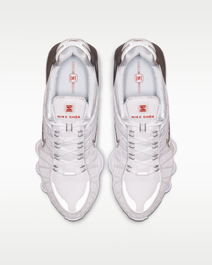 Nike Shox TL Men's Shoes - White/Metallic Silver/Max Orange/White - View 4