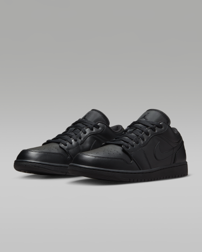 Air Jordan 1 Low Men's Shoes - Black/Black/Black - View 5