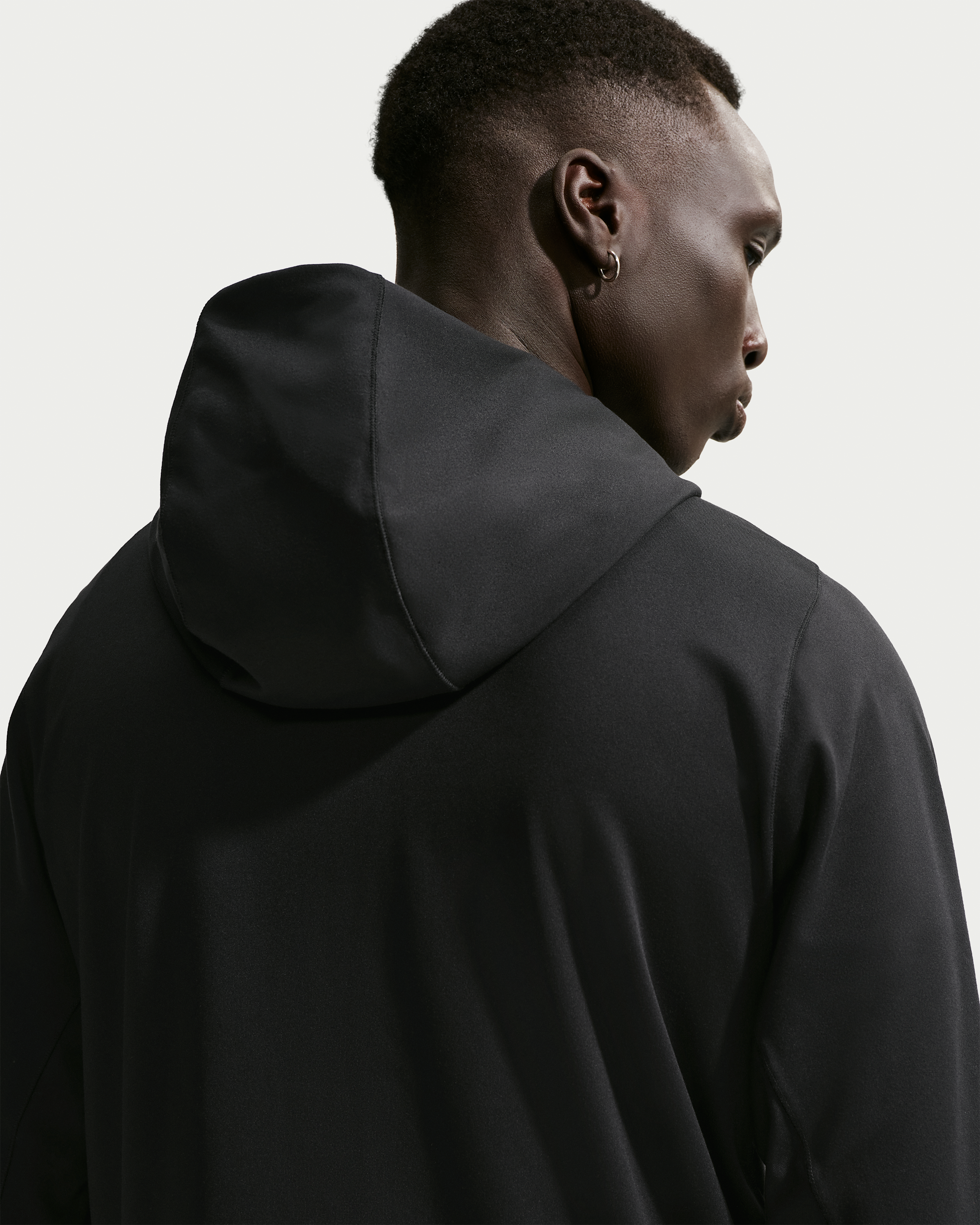 Nike Primary NanoKnit Men's Dri-FIT UV Protection Full-Zip Performance Hoodie - Black/Black - View 2