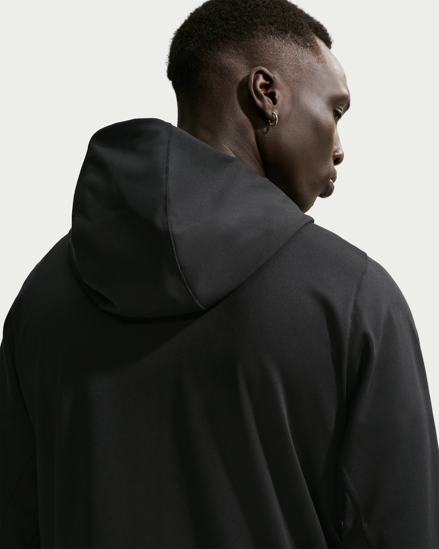 Nike Primary NanoKnit Men's Dri-FIT UV Protection Full-Zip Performance Hoodie - Black/Black - View 2