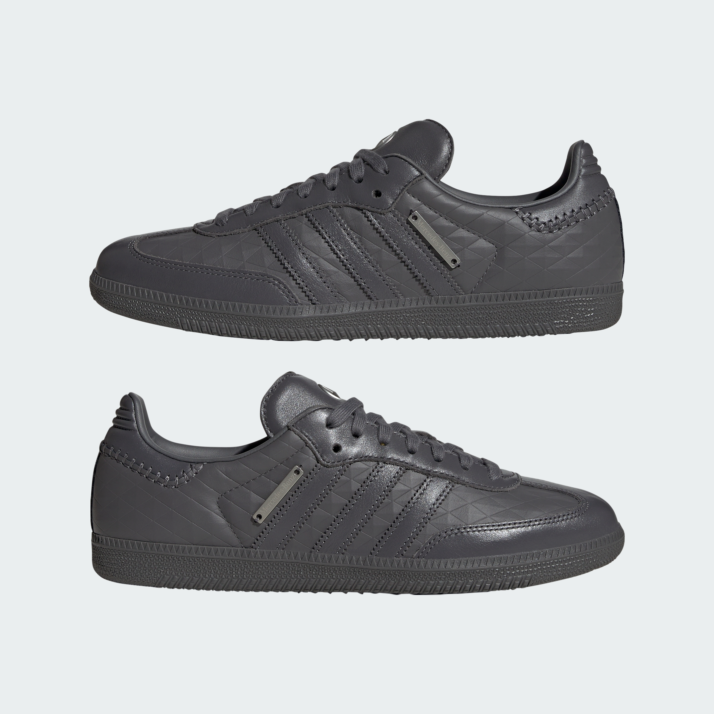 adidas ADIDAS SAMBA OG - MERCEDES-BENZ SHOES - Grey Five / Grey Five / Silver Metallic - View 8