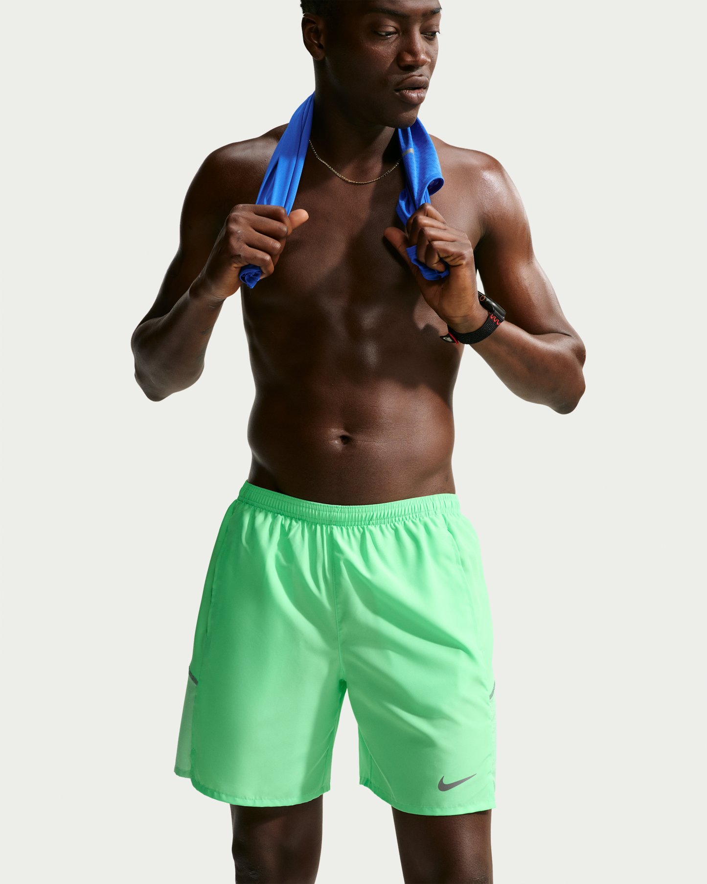 Nike Miler Men's Dri-FIT 18cm (approx.) Brief-Lined Running Shorts - Illusion Green/Cucumber Calm - View 2