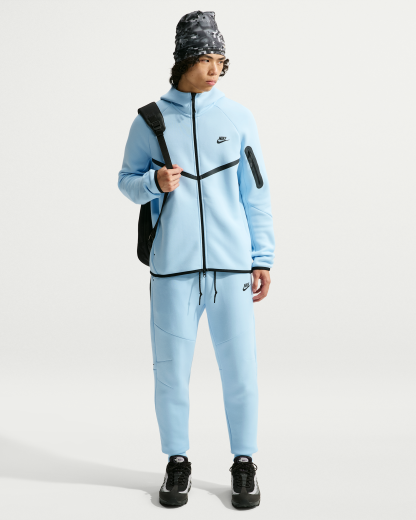 Nike Tech Men's Fleece Joggers - Ice Blue/Black - View 1