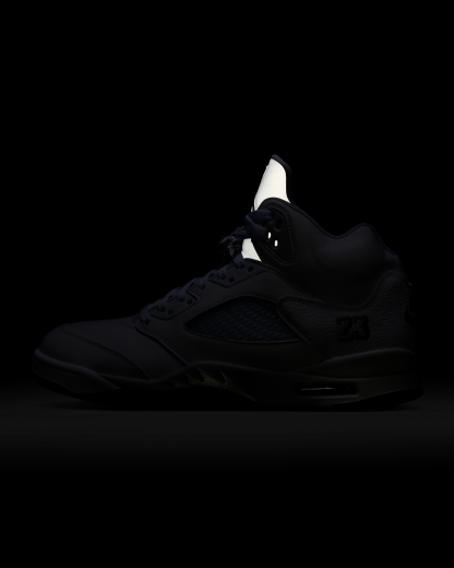 Air Jordan 5 Retro OG 'White Metallic' Men's Shoes - White/Metallic Silver/Black - View 9