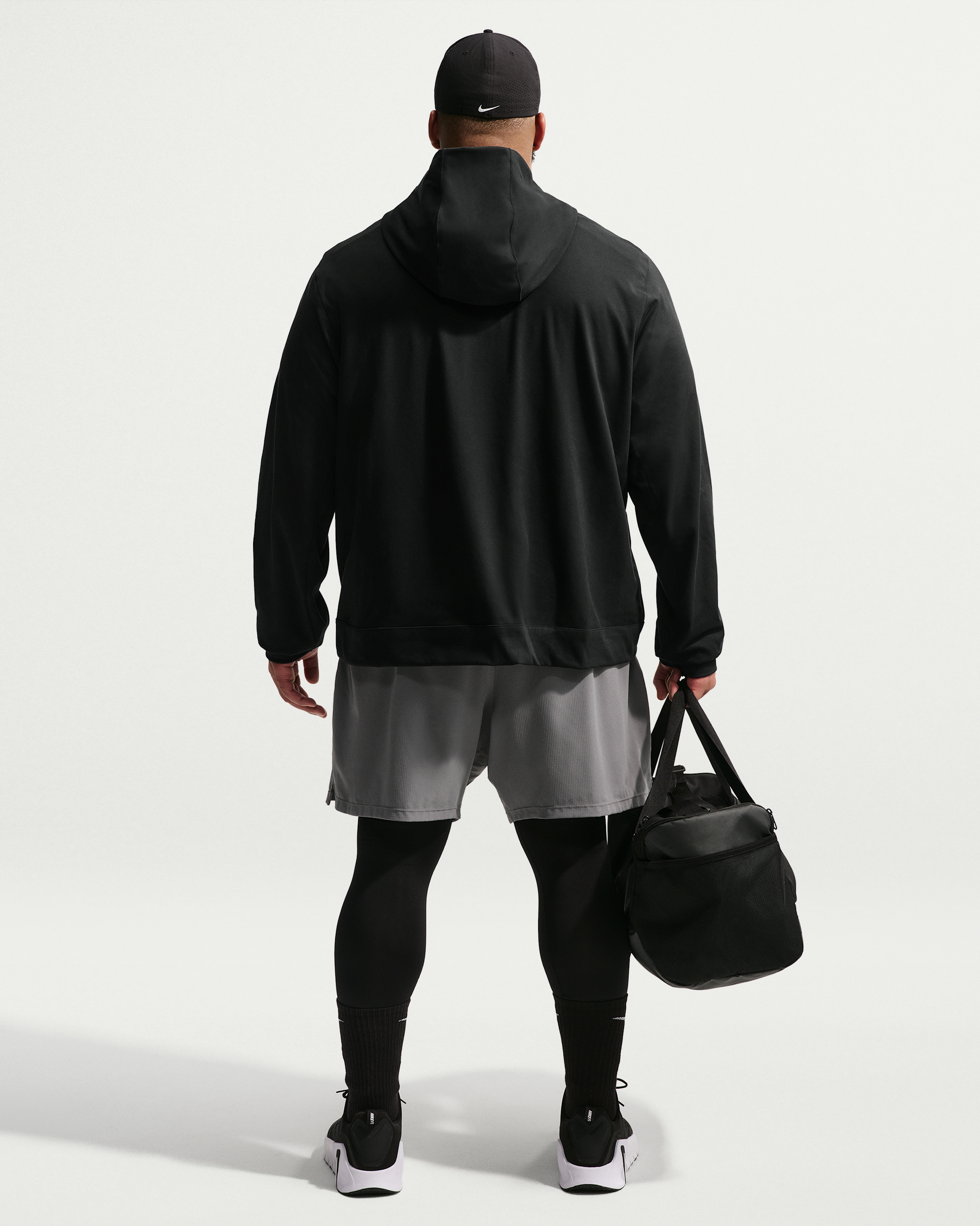 Nike Primary NanoKnit Men's Dri-FIT UV Protection Pullover Performance Hoodie - Black/Black - View 11