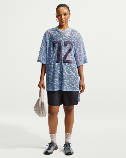 Nike Sportswear Chill Lace Women's Oversized Jersey - Work Blue/Gridiron/White - View 4