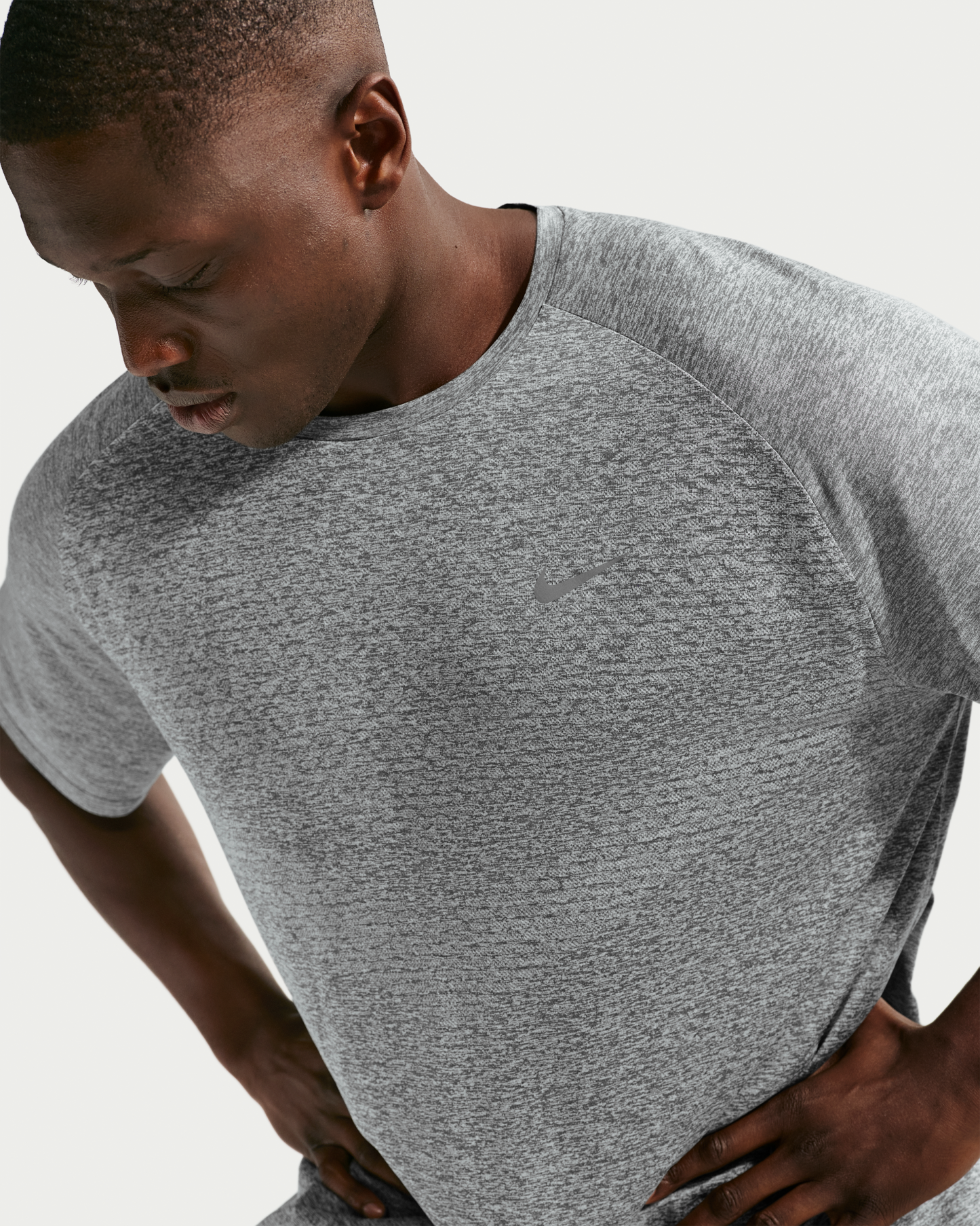 Nike Stride Men's Dri-FIT ADV Short-Sleeve Running Top - Smoke Grey/Heather - View 8