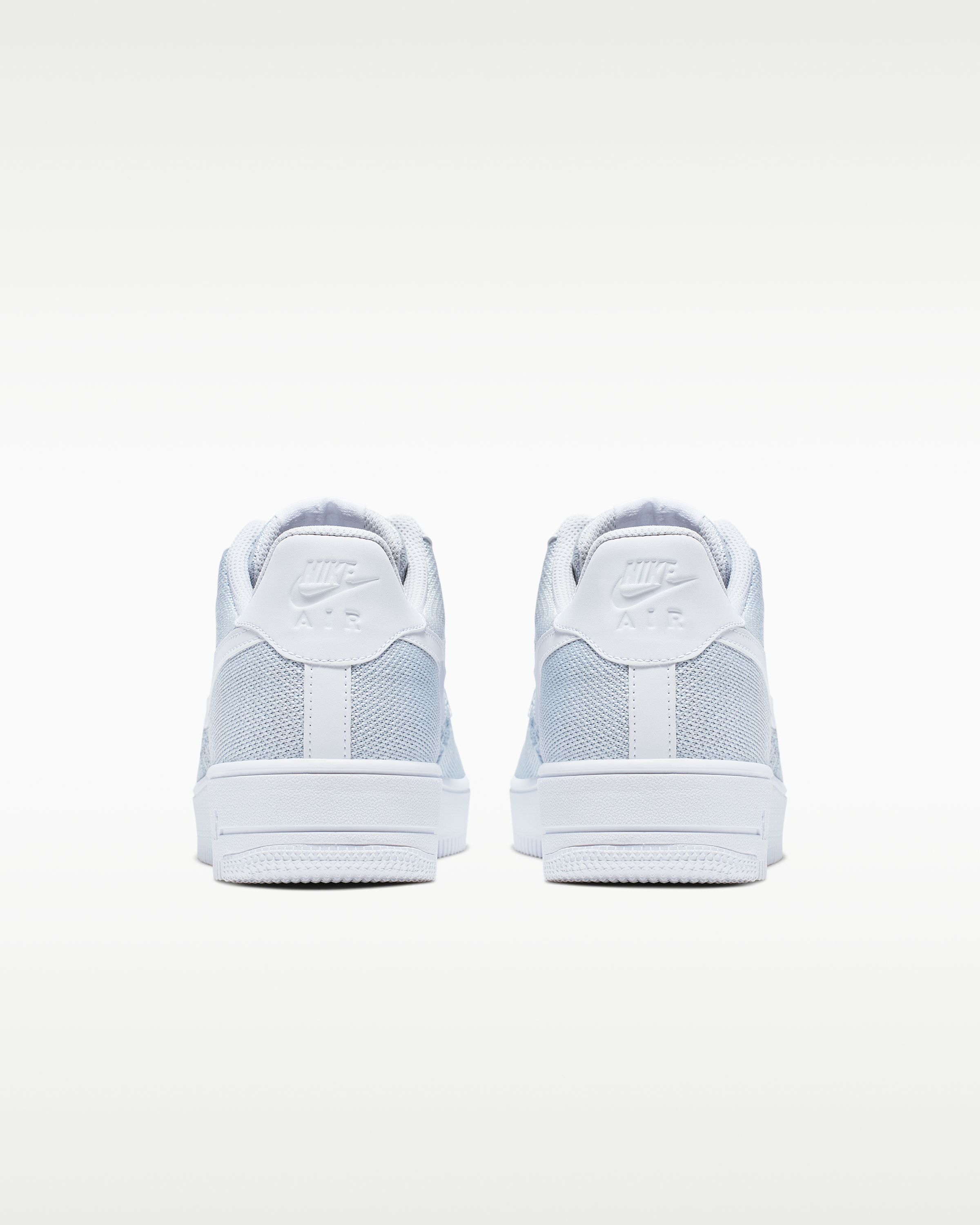 Nike Air Force 1 Flyknit 2.0 Shoes - White/Pure Platinum/White/Pure Platinum - View 6
