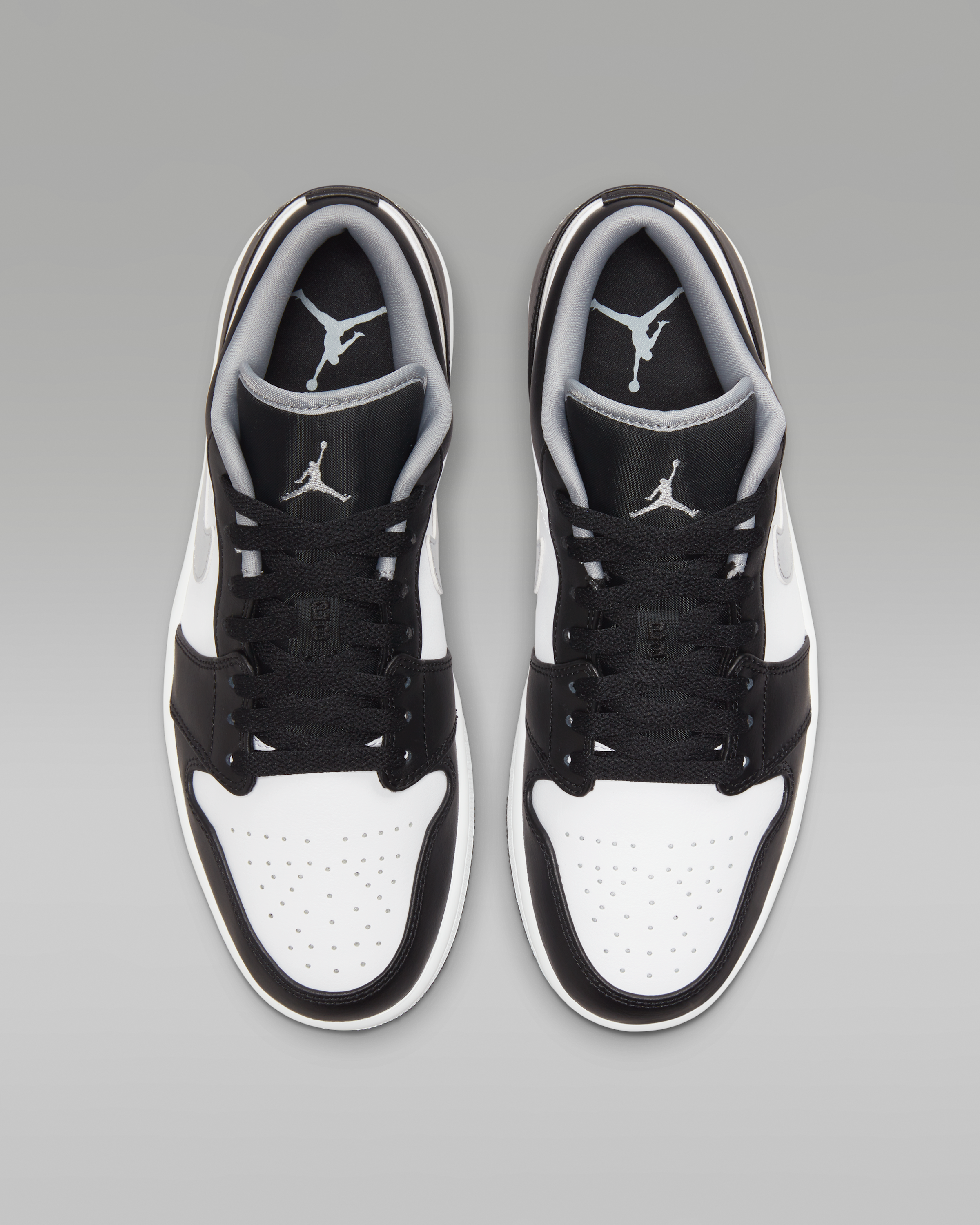 Air Jordan 1 Low Men's Shoes - Black/White/Particle Grey - View 4