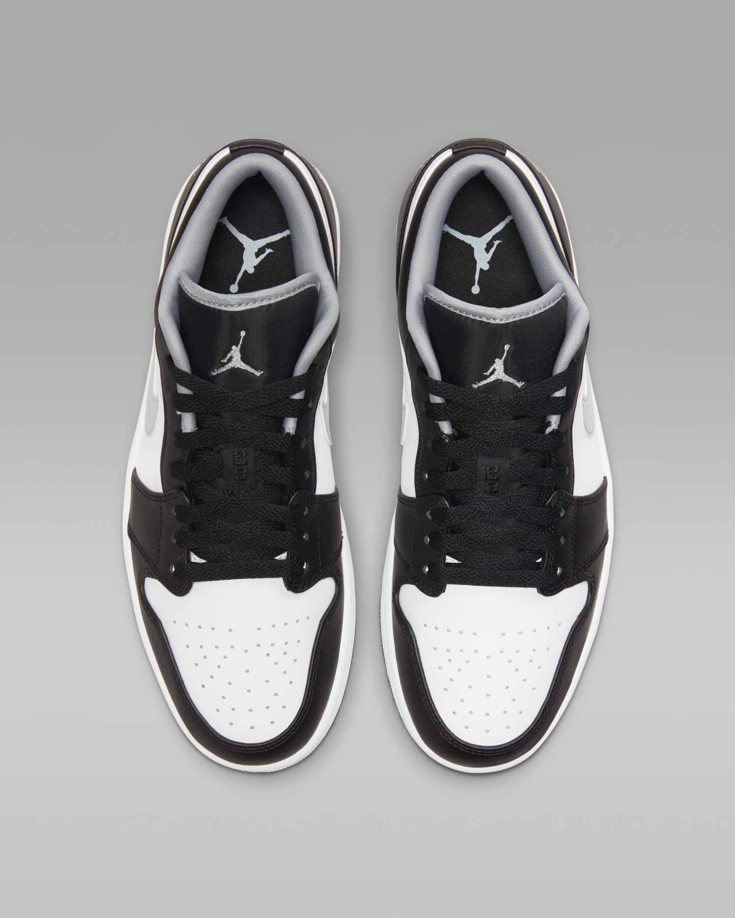 Air Jordan 1 Low Men's Shoes - Black/White/Particle Grey - View 4